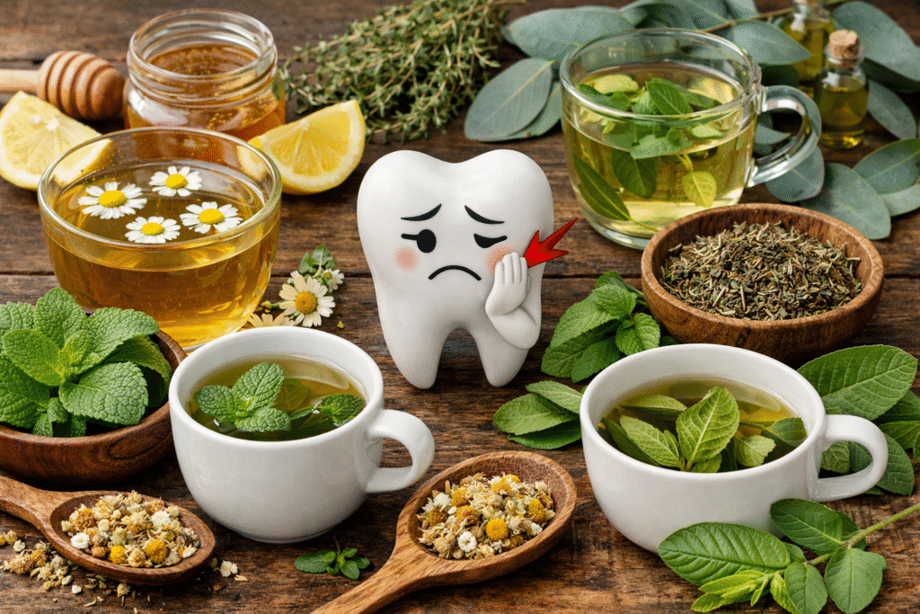 Alivie dor de dente com chás