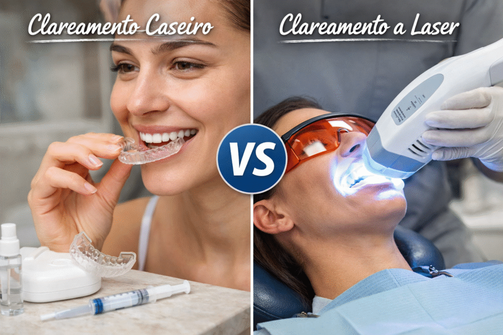 Clareamento Caseiro ou a Laser Qual Melhor